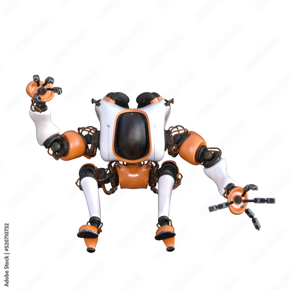 Cartoon character roboter isolated on white background. Character for collages, Clipart, photobashing. 3d rendering illustration. Cartoon character roboter isolated on white background. Character for collages, Clipart, photobashing. 3d rendering illustration.