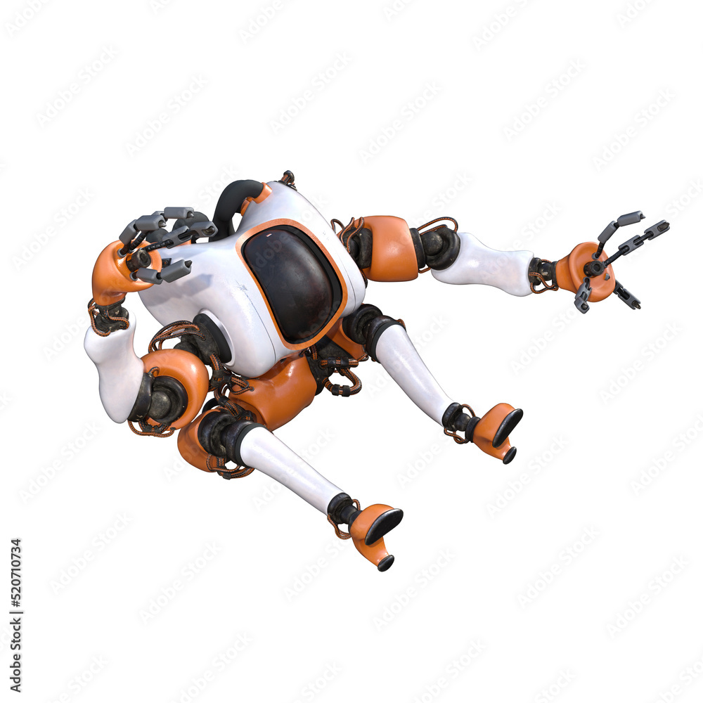 Cartoon character roboter isolated on white background. Character for collages, Clipart, photobashing. 3d rendering illustration. Cartoon character roboter isolated on white background. Character for collages, Clipart, photobashing. 3d rendering illustration.