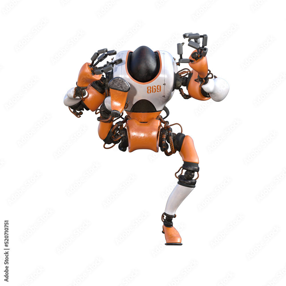 Cartoon character roboter isolated on white background. Character for collages, Clipart, photobashing. 3d rendering illustration. Cartoon character roboter isolated on white background. Character for collages, Clipart, photobashing. 3d rendering illustration.