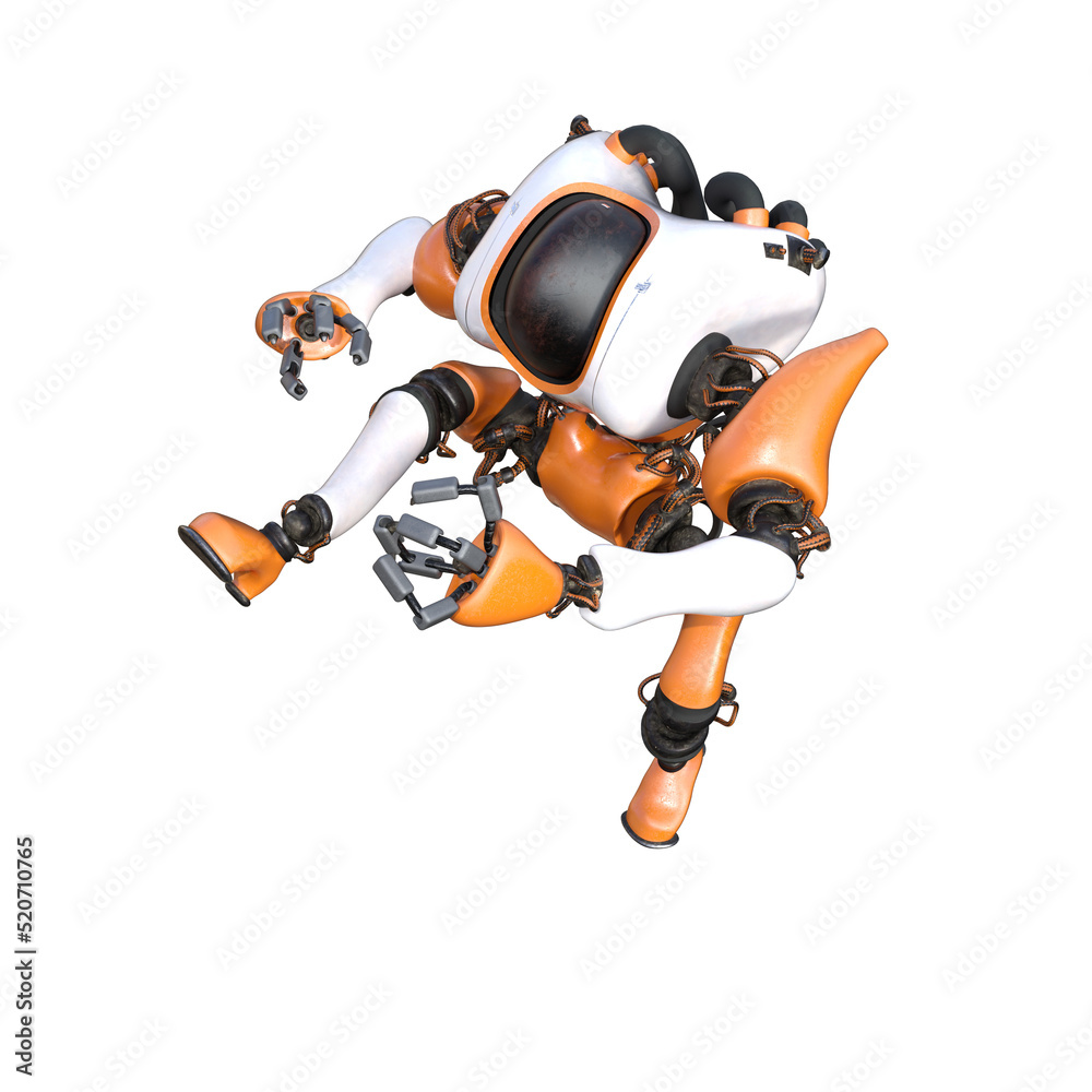 Cartoon character roboter isolated on white background. Character for collages, Clipart, photobashing. 3d rendering illustration. Cartoon character roboter isolated on white background. Character for collages, Clipart, photobashing. 3d rendering illustration.