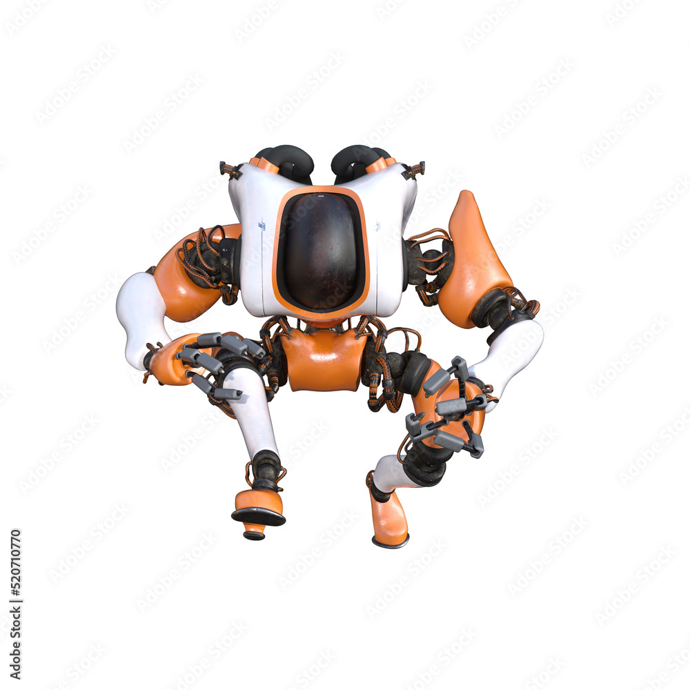 Cartoon character roboter isolated on white background. Character for collages, Clipart, photobashing. 3d rendering illustration. Cartoon character roboter isolated on white background. Character for collages, Clipart, photobashing. 3d rendering illustration.