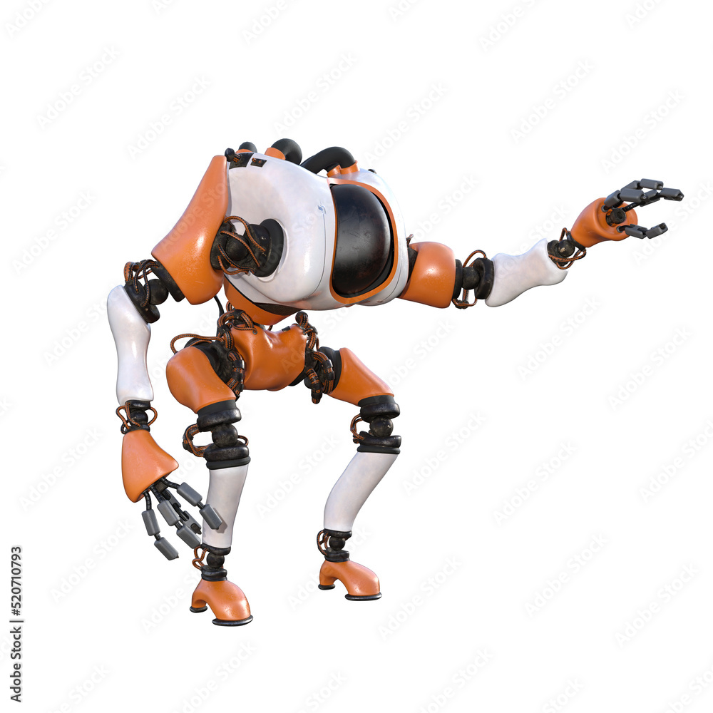 Cartoon character roboter isolated on white background. Character for collages, Clipart, photobashing. 3d rendering illustration. Cartoon character roboter isolated on white background. Character for collages, Clipart, photobashing. 3d rendering illustration.