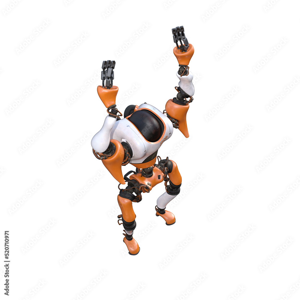 Cartoon character roboter isolated on white background. Character for collages, Clipart, photobashing. 3d rendering illustration. Cartoon character roboter isolated on white background. Character for collages, Clipart, photobashing. 3d rendering illustration.