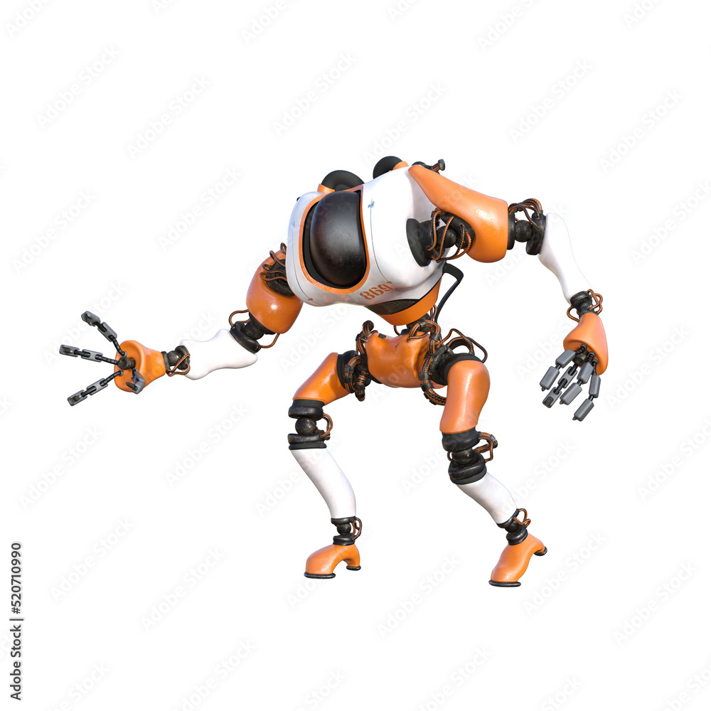 Cartoon character roboter isolated on white background. Character for collages, Clipart, photobashing. 3d rendering illustration. Cartoon character roboter isolated on white background. Character for collages, Clipart, photobashing. 3d rendering illustration.