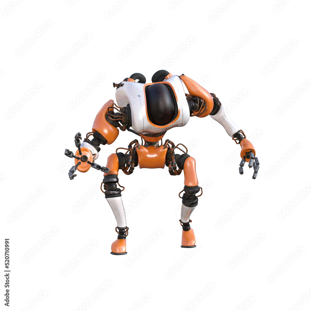 Cartoon character roboter isolated on white background. Character for collages, Clipart, photobashing. 3d rendering illustration. Cartoon character roboter isolated on white background. Character for collages, Clipart, photobashing. 3d rendering illustration.