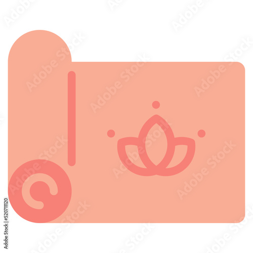 yoga mat flat icon