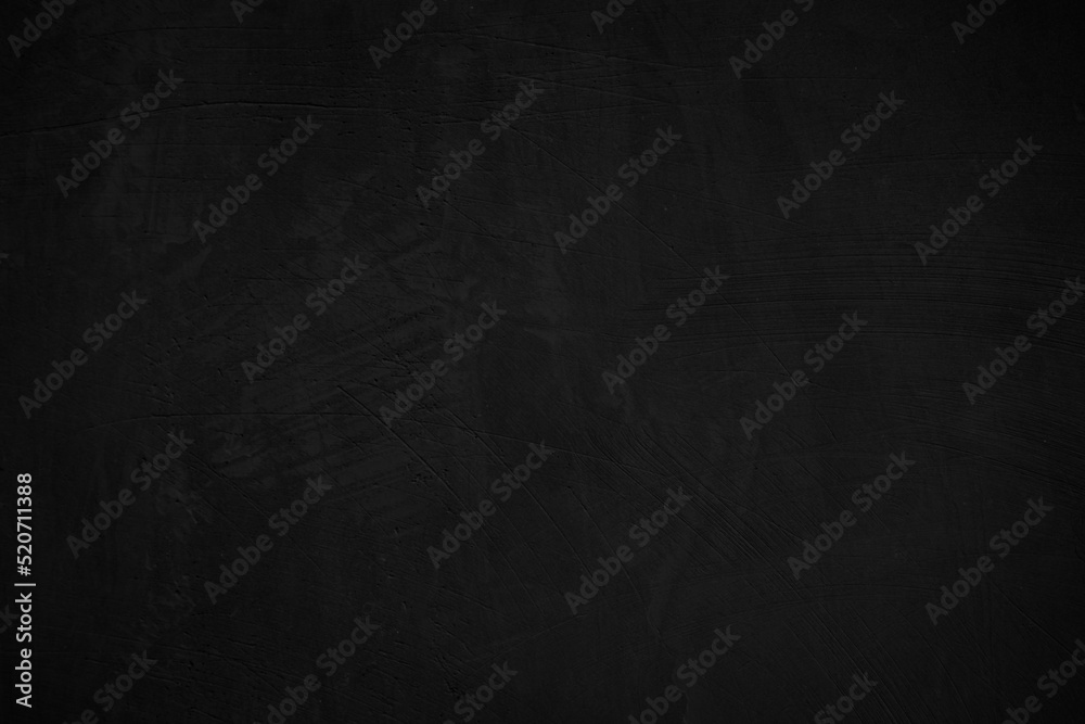 Black dark concrete wall background. Pattern board cement texture grunge dirty scratched.