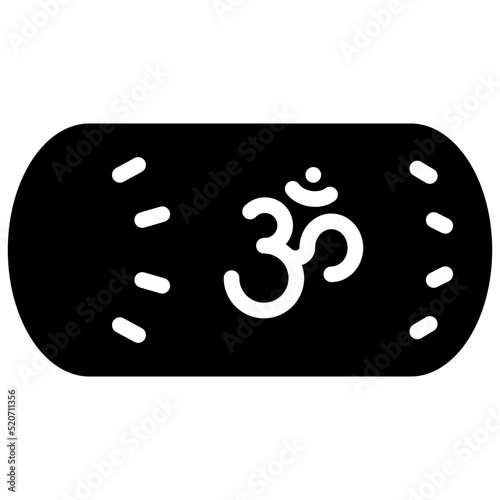 yoga bolster solid icon