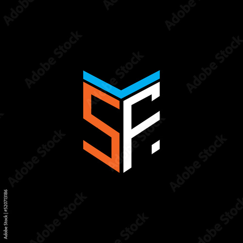 SF letter logo creative design with vector graphic, SF simple and modern logo.