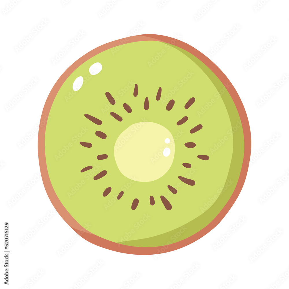 Kiwi Fruit 2D Illustration Kiwi Fruit 2D Illustration
