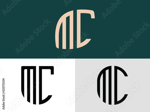 Creative Initial Letters MC Logo Designs Bundle.