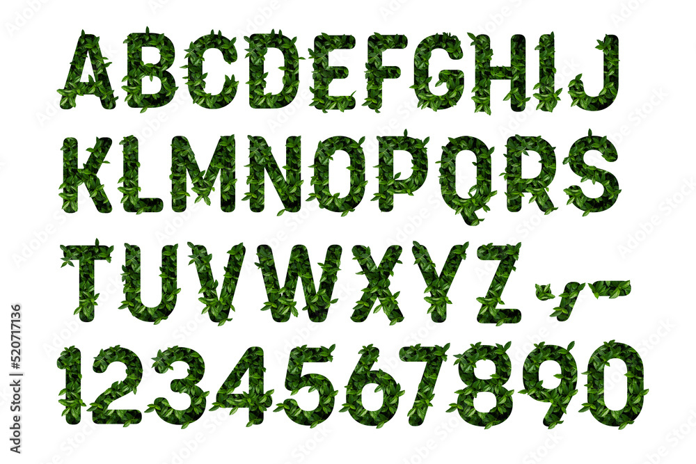 a-z green grass alphabet letters