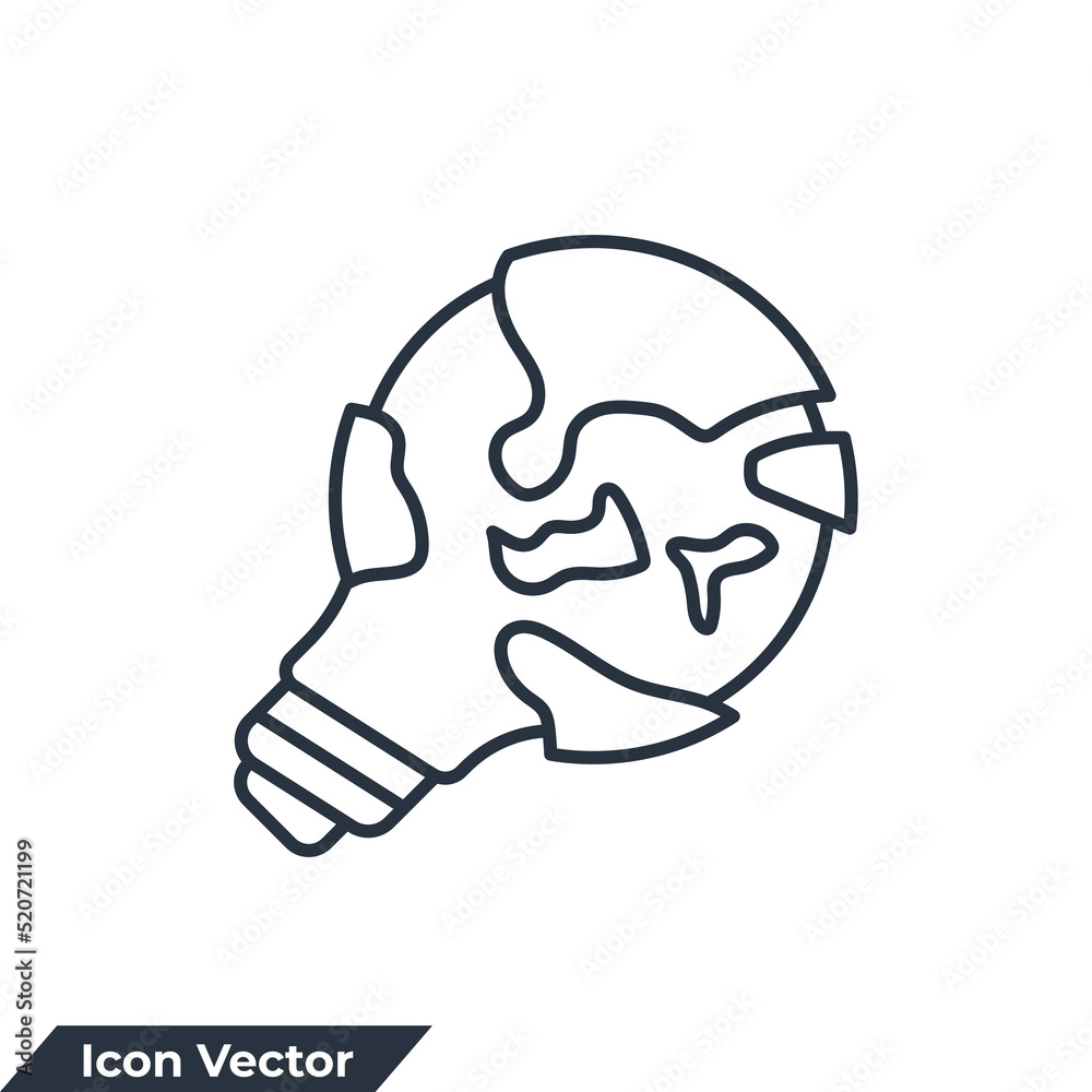global solution icon logo vector illustration. light bulb and globe symbol template for graphic and web design collection global solution icon logo vector illustration. light bulb and globe symbol template for graphic and web design collection
