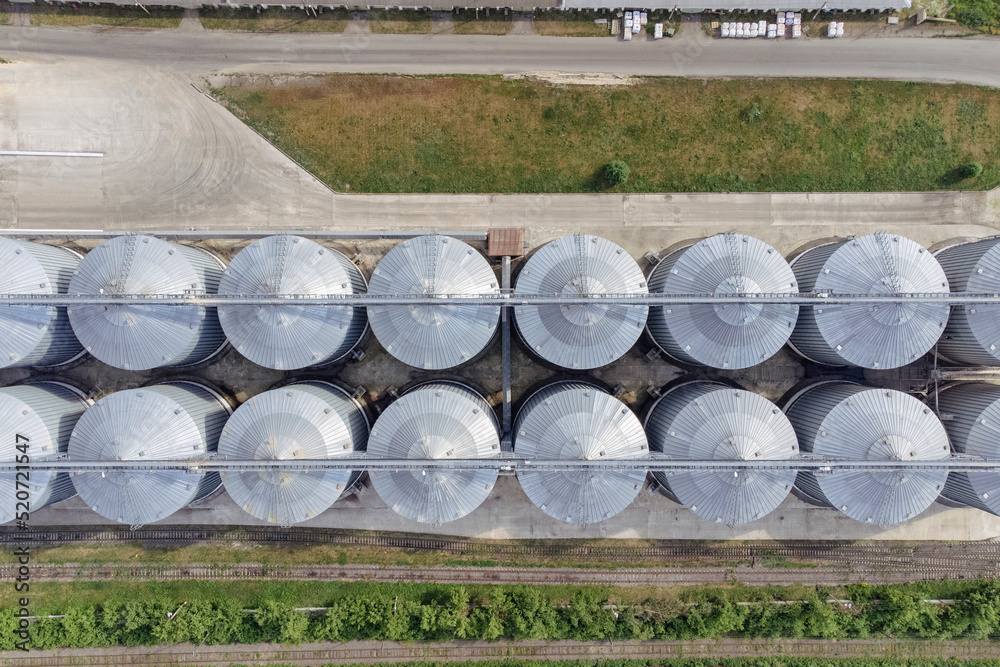 silage for grain storage view from height silage for grain storage view from height