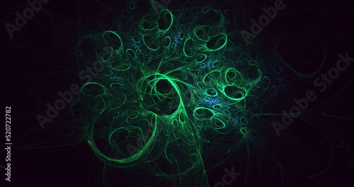 3D rendering abstract colorful fractal light background © BetiBup33