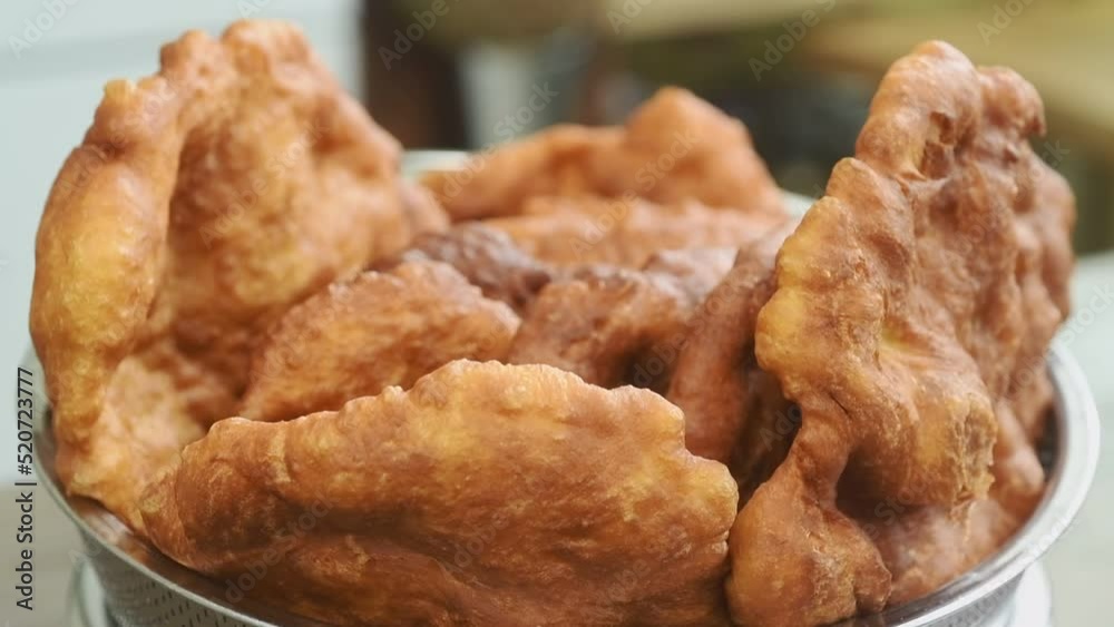 Freshly prepared delicious Bulgarian mekitsi.
Freshly prepared delicious Bulgarian mekitsi.