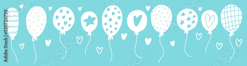 Photography Horizontal balloon pattern for birthday and party