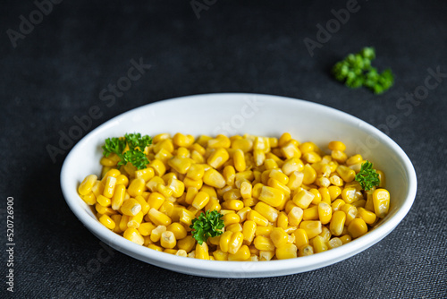 corn plate maize boiled fresh healthy meal food snack diet on the table copy space food background rustic 