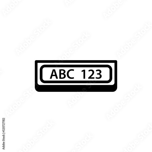 number plate icon vector design templates