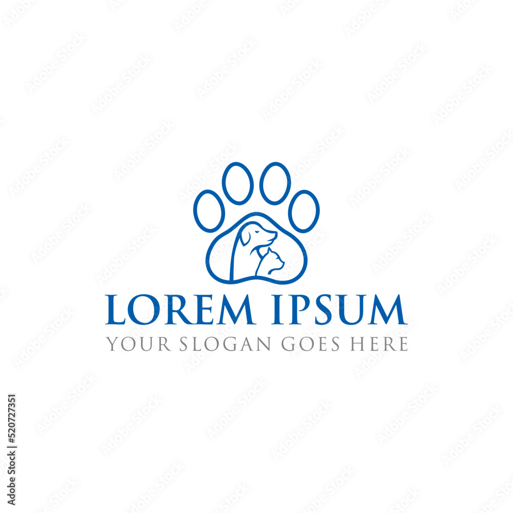pets care logo , veterinary logo vector