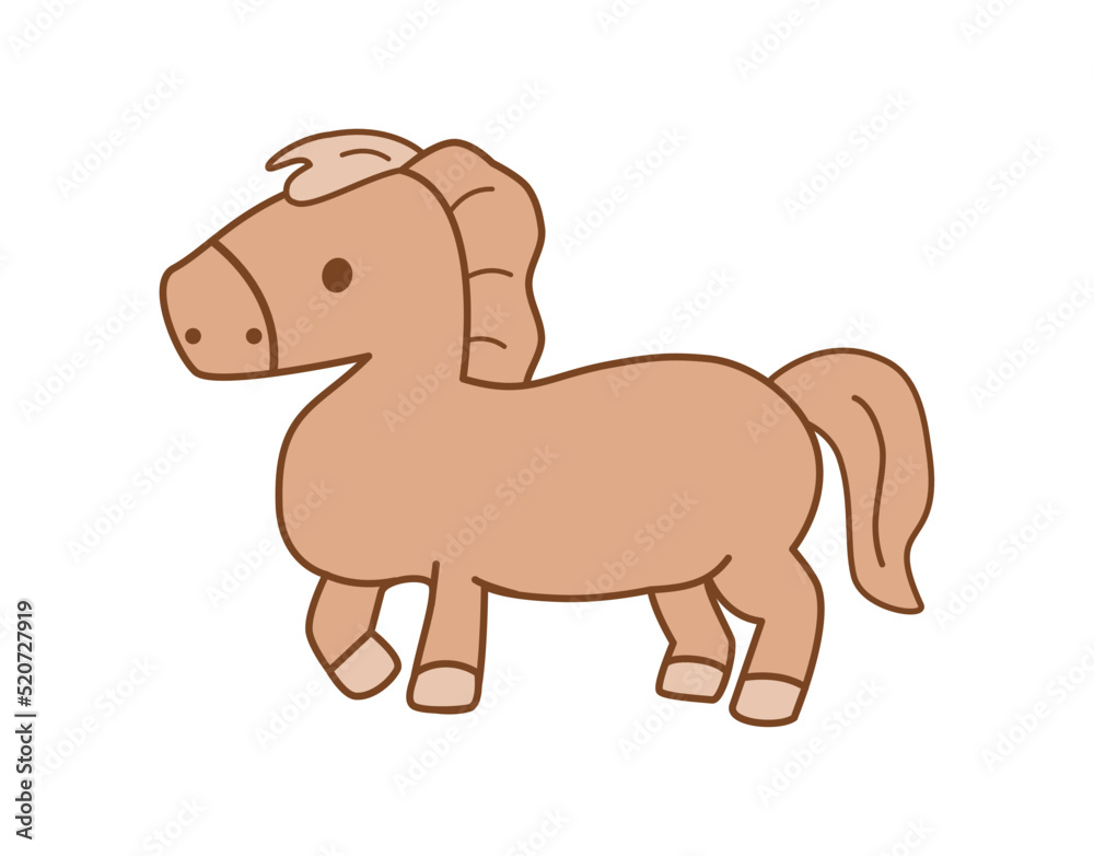 Fototapeta premium horse cartoon illustration background, vector