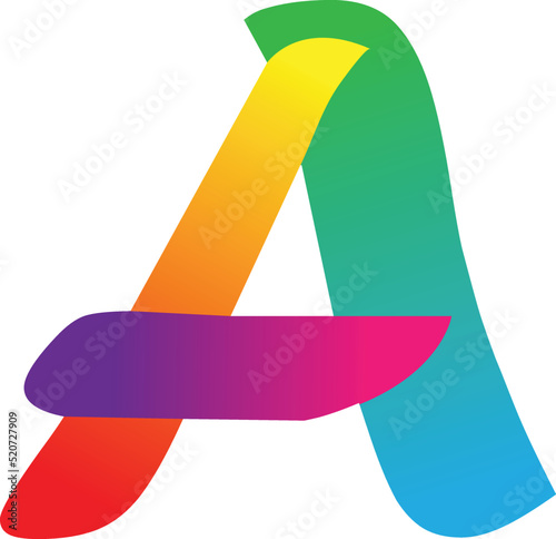 Alphabet A logo design. vector logo.