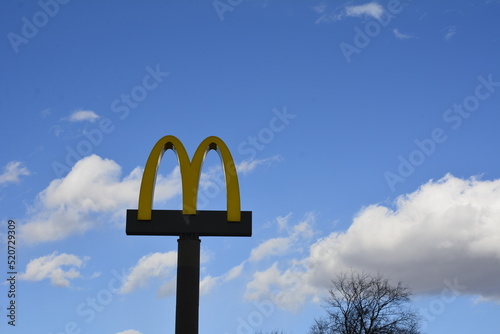 McDonald's logo on a pole