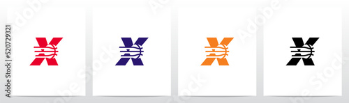 Basketball Go Fast Letter Logo Design X
