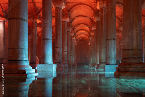 Renovated Basilica Cistern, Sultanahmet District Fatih, Istanbul Turkey photo
