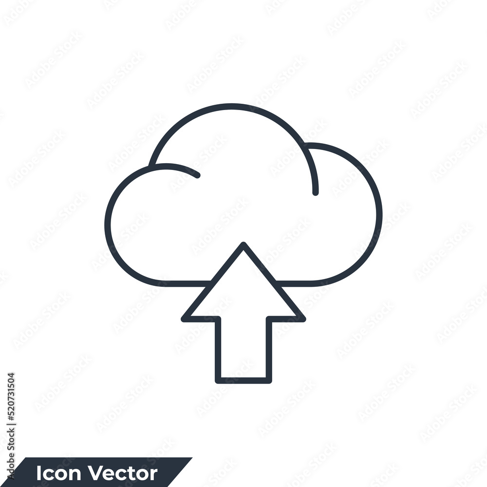 upload icon logo vector illustration. cloud and arrow upload symbol template for graphic and web design collection upload icon logo vector illustration. cloud and arrow upload symbol template for graphic and web design collection