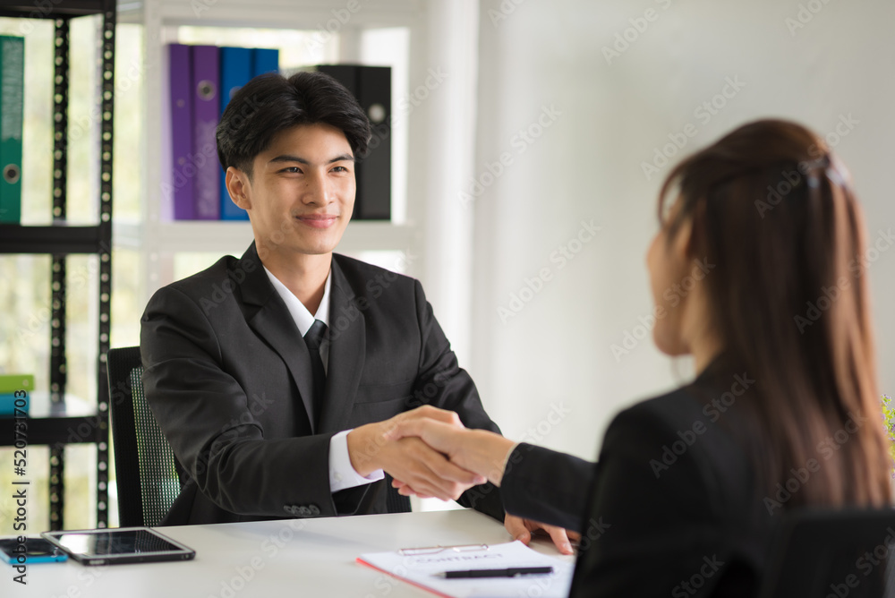 Business people in formal suit job interviewing the candidate in modern office workplace. Business people in formal suit job interviewing the candidate in modern office workplace.