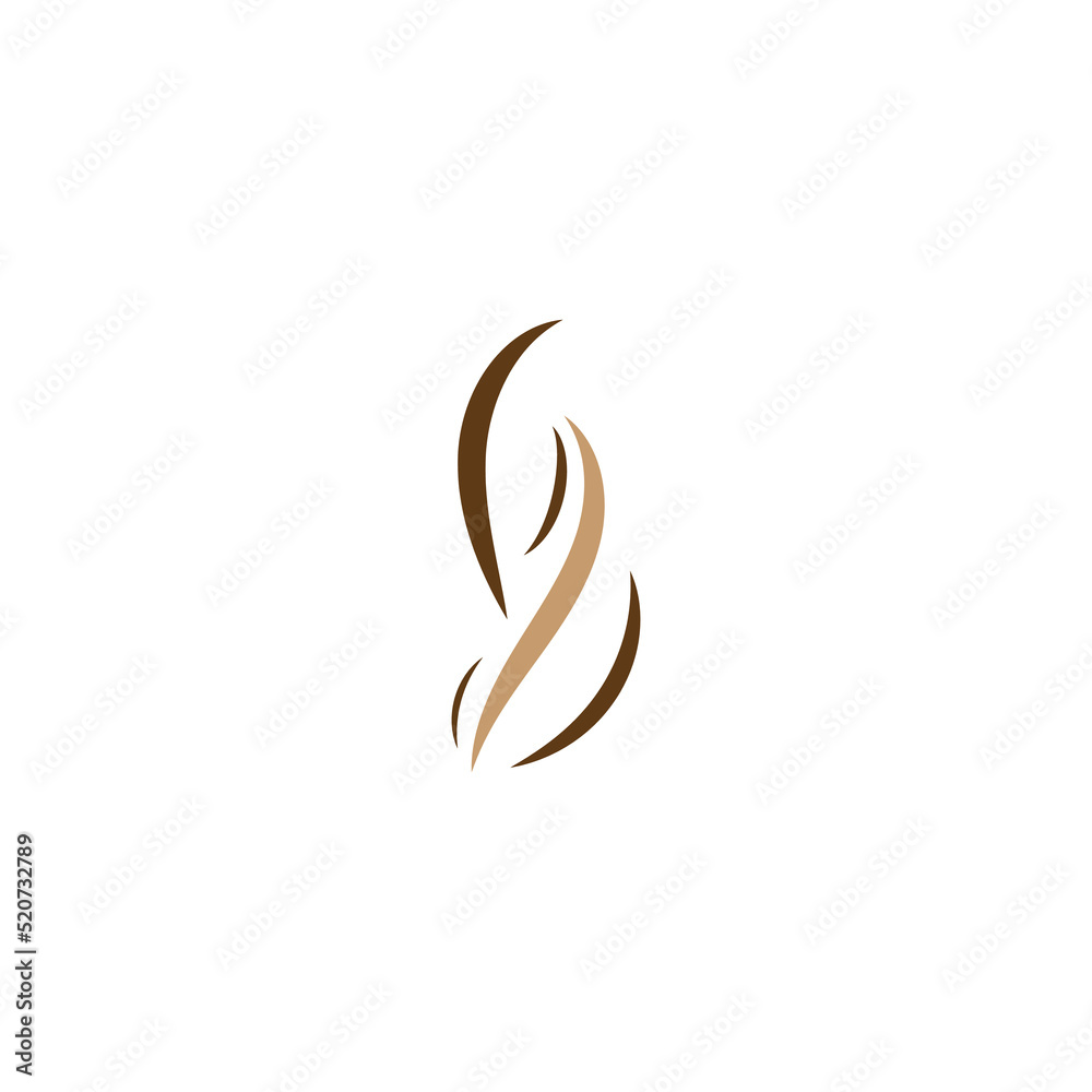 hairstyle wave vector illustration template