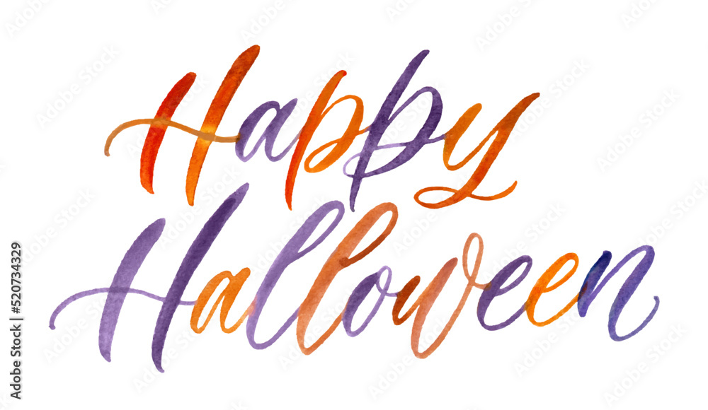 Obraz premium 手書きの筆文字ベクター ハロウィン/HappyHalloween 