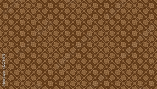 Traditional thai religion buddhism style art painting Seamless pattern brown background illustration . Ancient thai painting on wall in thailand buddha temple .Vector background .