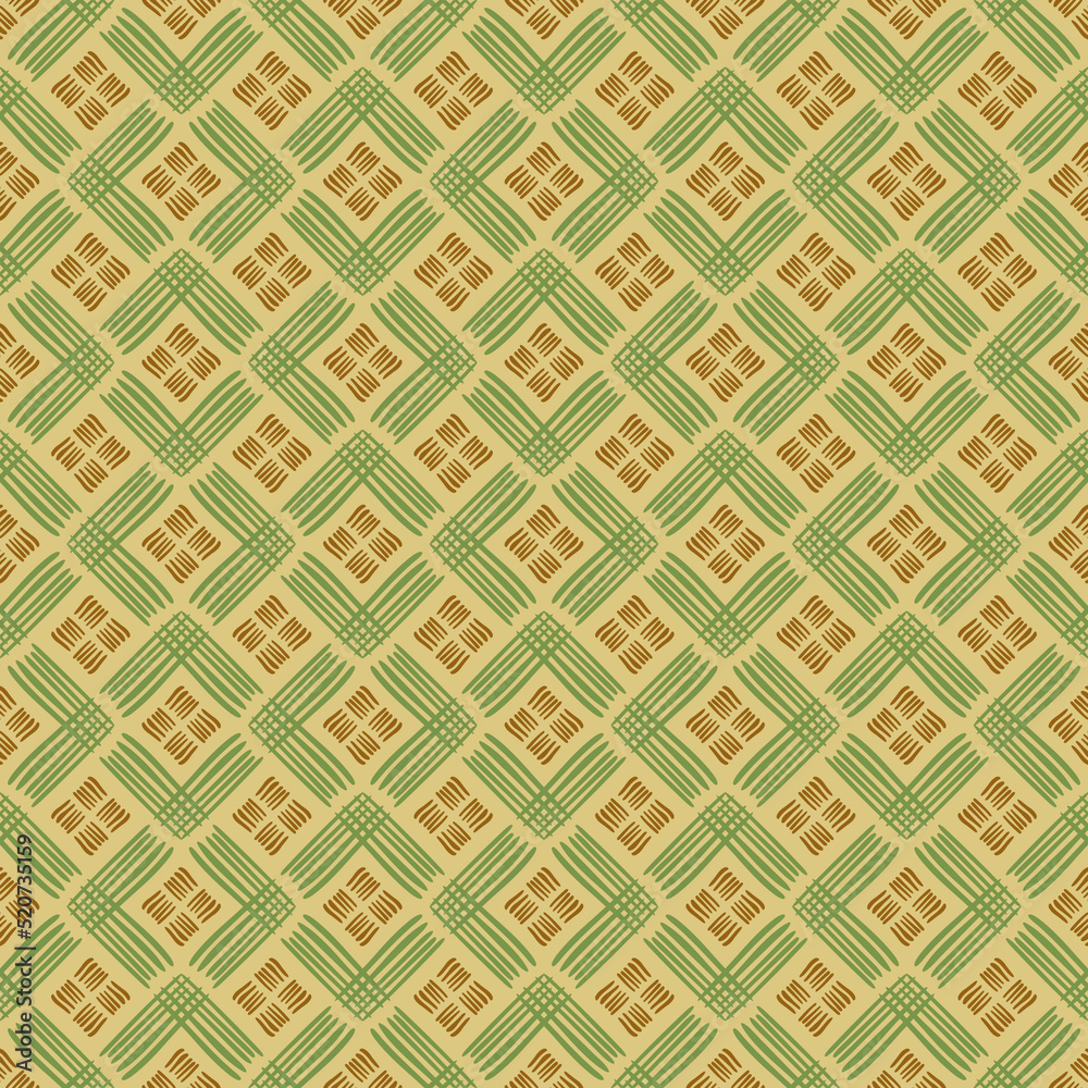 ethnic geometric ornament. diagonal striped squares. vector seamless pattern. color repetitive background. fabric swatch. wrapping paper. continuous print. design template for decor, apparel, textile