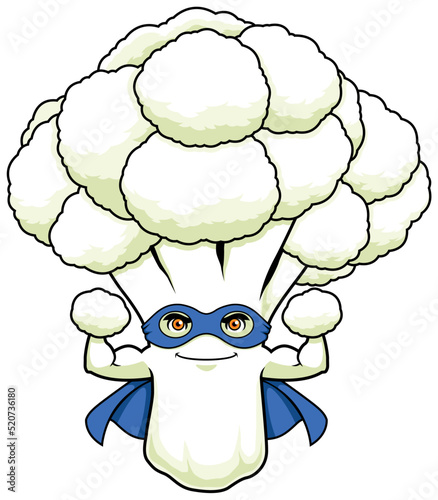 Cauliflower Superhero Mascot