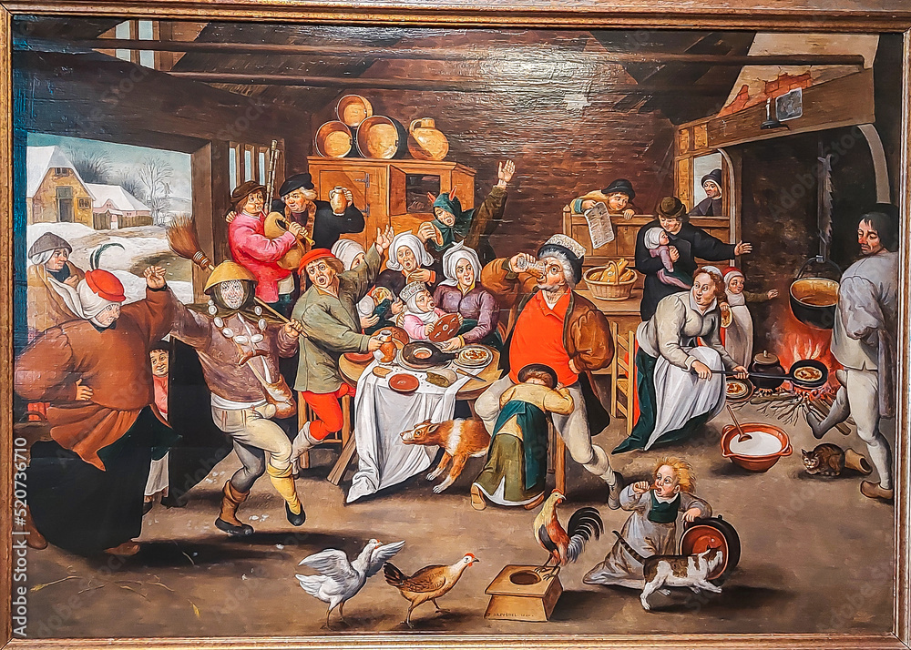 Foto de Painting "The Bean King" ("The King Drinks! ") by Pieter Brueghel the Younger, byname