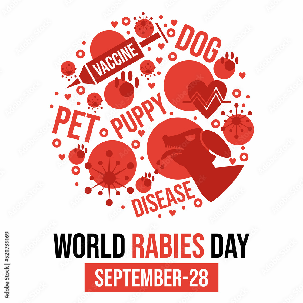World rabies day illustration World rabies day illustration