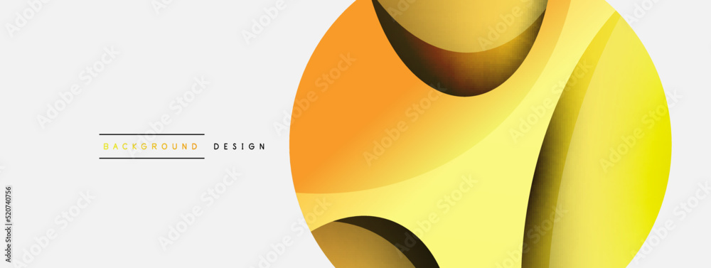 Creative geometric wallpaper. Minimal abstract background. Circle and wave composition vector illustration for wallpaper banner background or landing page Creative geometric wallpaper. Minimal abstract background. Circle and wave composition vector illustration for wallpaper banner background or landing page