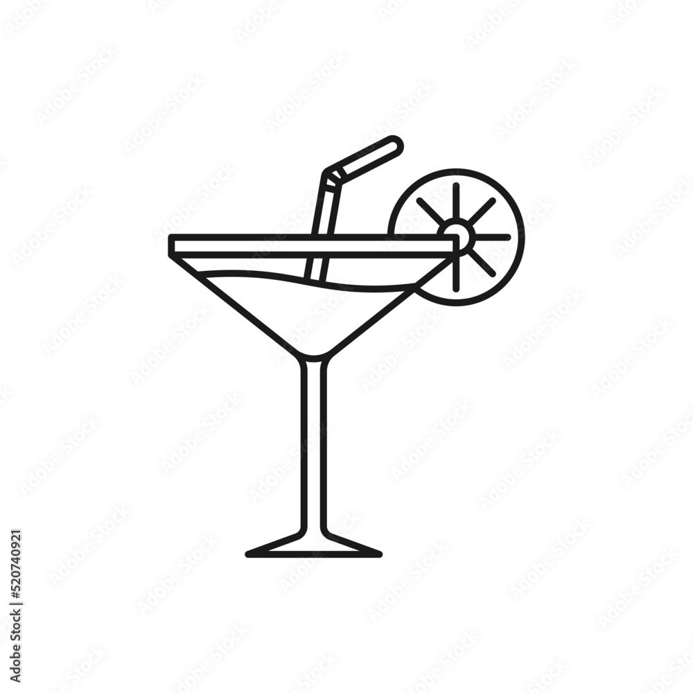 Juice line art summer holidays icon design template vector illustration Juice line art summer holidays icon design template vector illustration