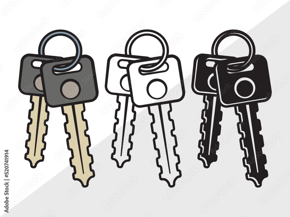 Car Keys Clipart SVG, Key Decals Svg, Key Printable Svg, Key Svg, Auto ...