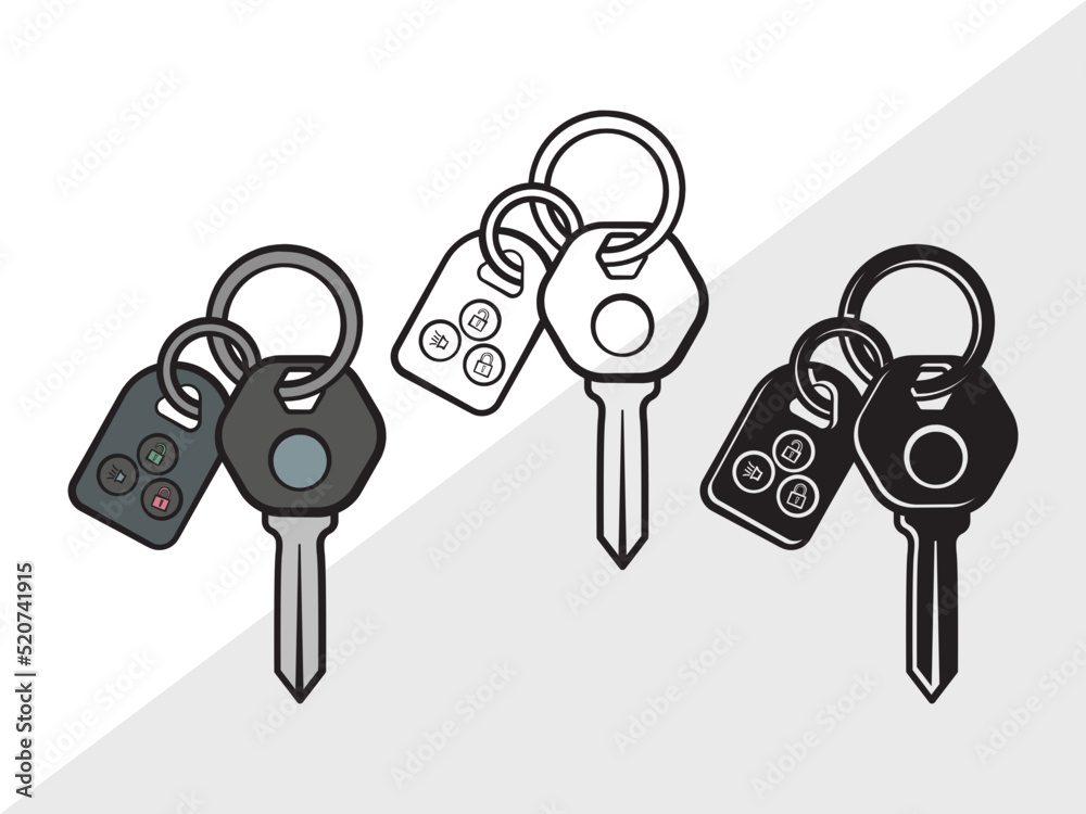 Car Keys Clipart SVG, Key Decals Svg, Key Printable Svg, Key Svg, Auto ...