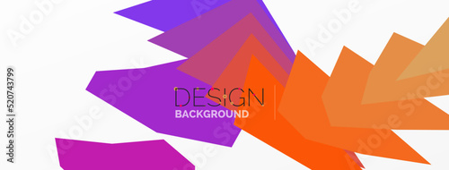 Background, creative geometric shapes composition with gradient effect. Wallpaper for concept of AI technology, blockchain, communication, 5G, science, business and technology
