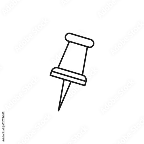 Pushpin line art contact us icon design template vector illustration