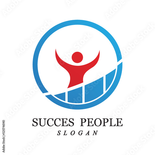 success people logo vector and illustration