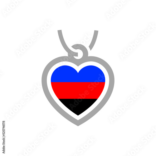 Symbol pendant with polyamory flag