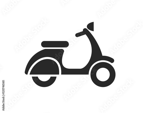 simple scooter moped silhouette icon