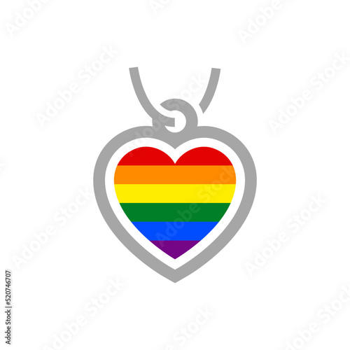 Symbol pendant with rainbow flag lgbt pride