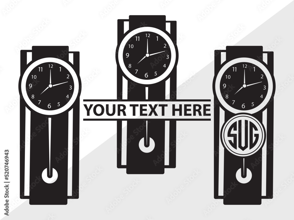 Vetor do Stock: Clock Monogram SVG Cut File, Clock Face Svg, Watch Face ...