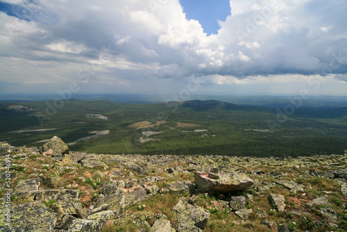 The top of Mount Iremel, Ural, Russia. photo
